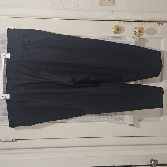 Black Pin Stripe Joseph & Feiss Men's Suit Wool Size 54 Reg / 52 Inch Waist - Picture 13 of 14